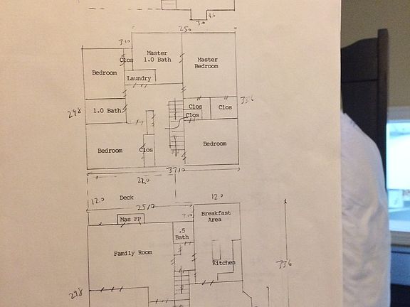 floor plan main, 2nd, attic