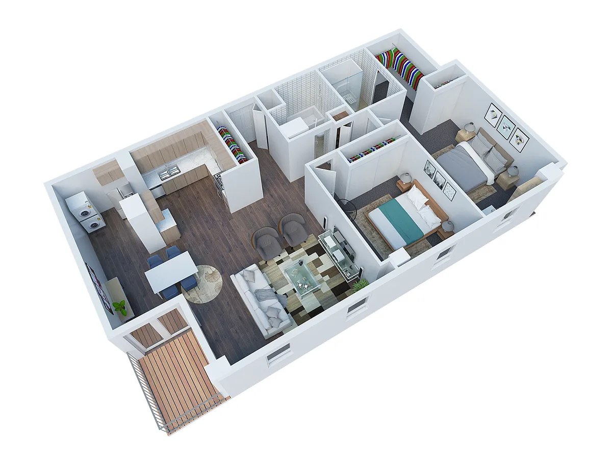 Floor plan Two Bedroom B-2