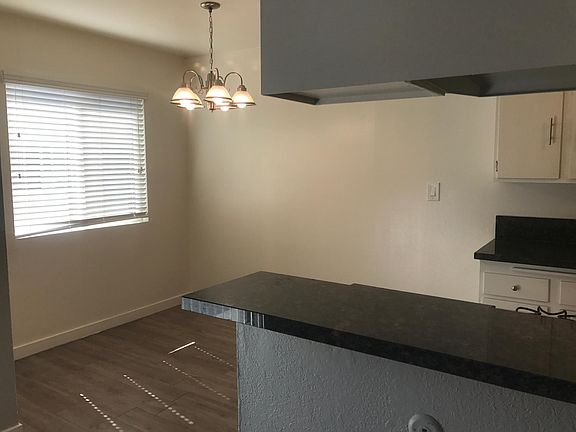 Dining room feature new window coverings and stainless steel