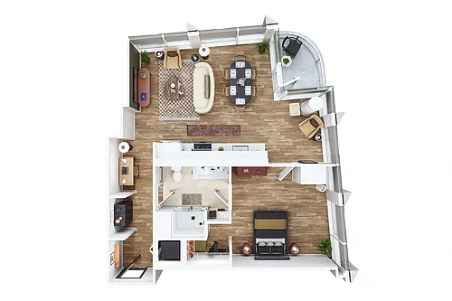 Floor plan One Bed- S