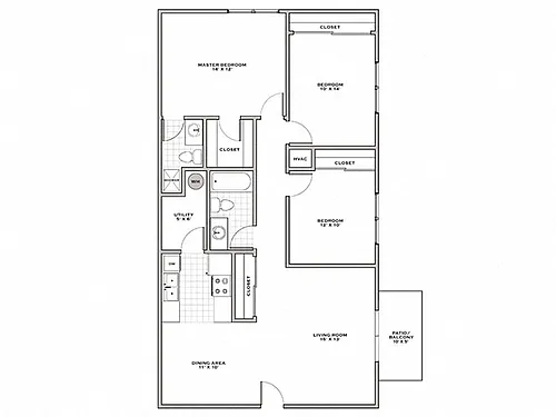 Floor plan 3 Bedroom Garden
