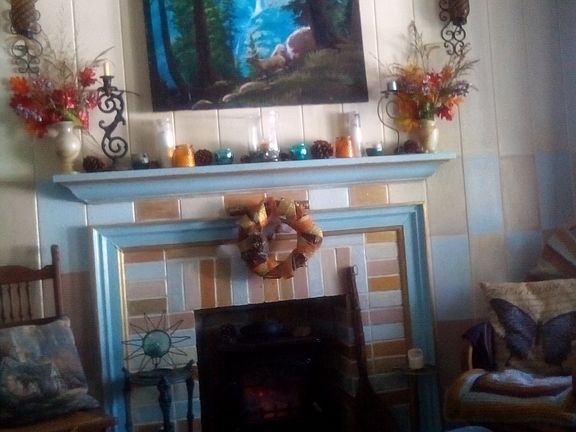 Fireplace can be used for ga