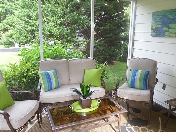 Bright Screened in Front Porch