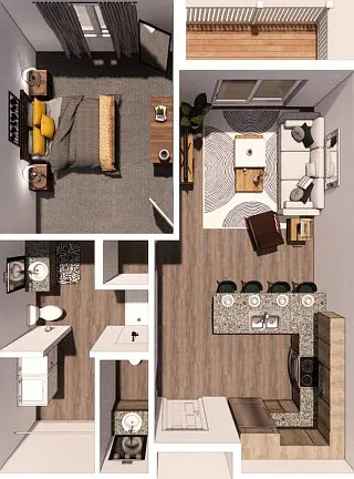1 Bedroom 1.5 Bathroom 1 Bedroom 1.5 Bathroom