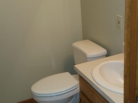 half bath new fixtures and floor