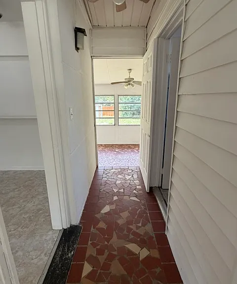 hallway to laundry room
