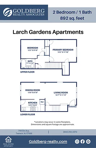 Floor plan Two Bedroom Townhouse