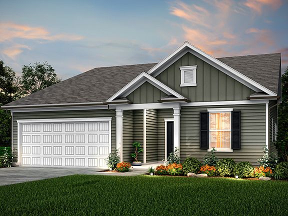 Bedrock new construction LC3A with a covered front door.