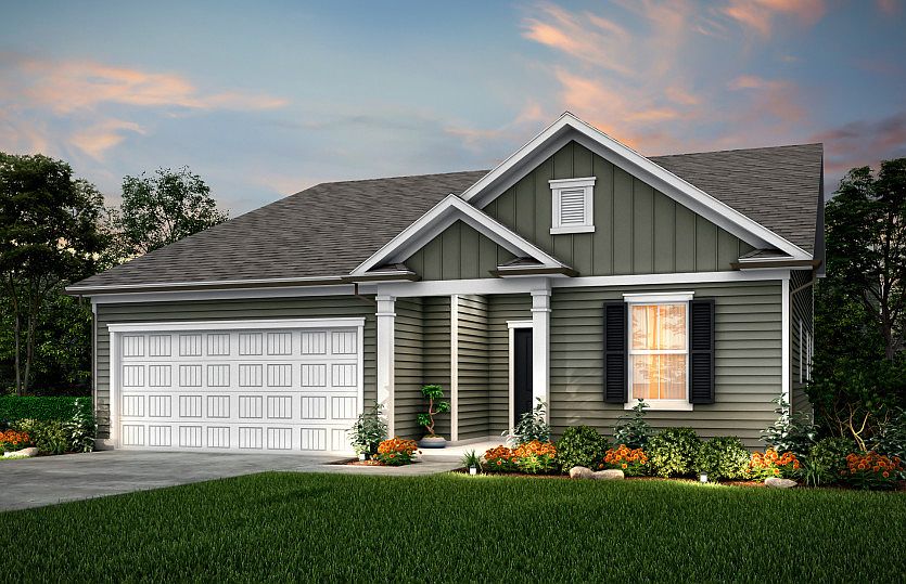 Bedrock new construction LC3A with a covered front door. - Model Representation