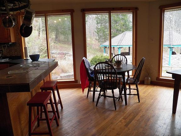 Open kitchen, eating living area