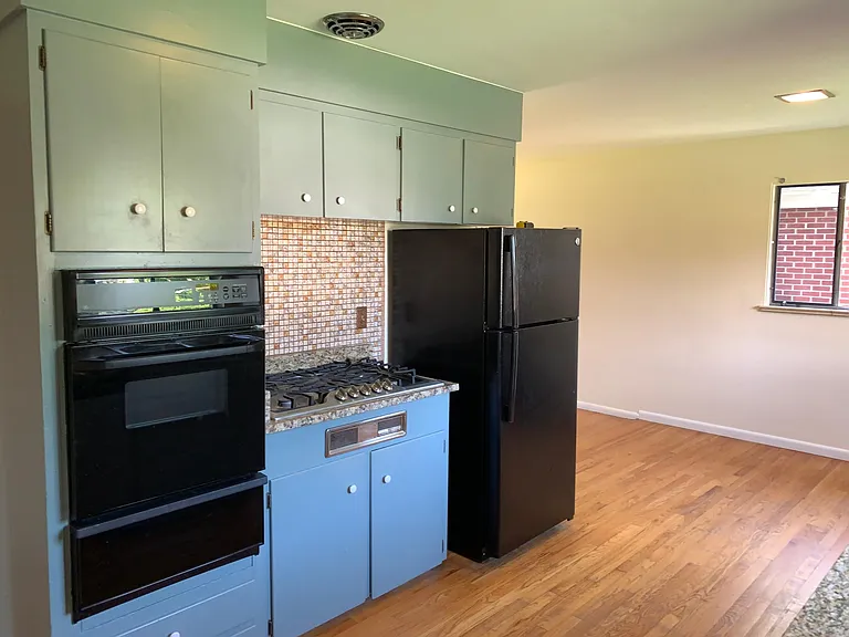 Kitchen stove, oven, refrigerator