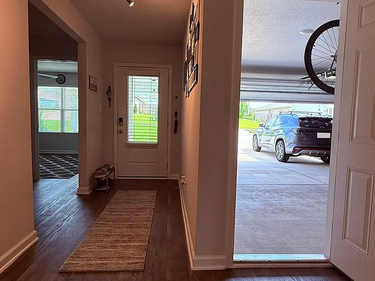 Garage entry door.