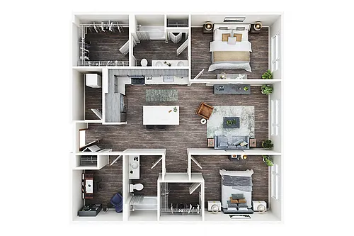 Floor plan B3 with Den