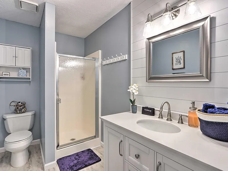 Updated secondary bathroom and shower