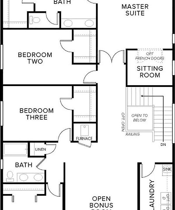 The Kimball upper floor plan by Century Communities