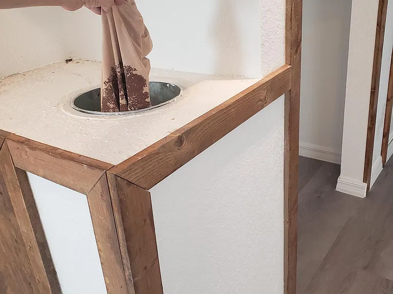 This is the upstairs laundry shoot that makes life so much easier.