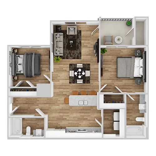 Floor plan 2 Bedrooms