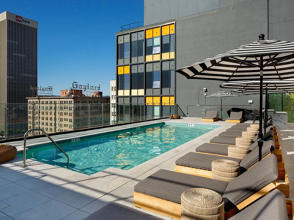 Sunset is beautiful from the Crosby rooftop pool!