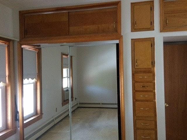 Master bedroom with closets