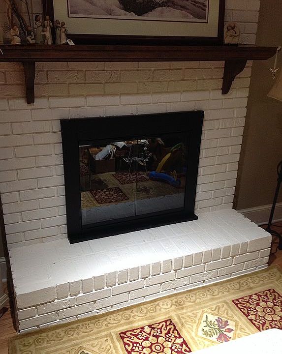 Living room fireplace