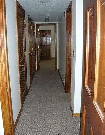hall with bedroom on right