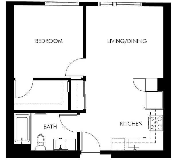 Floor plan 1 Bedroom