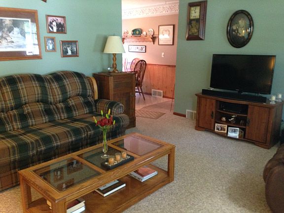 Living room into dining room