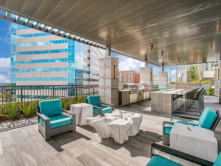 Cozy and protected outdoor space.