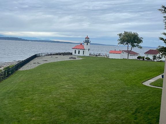 View from your deck of Alki Lighthouse!