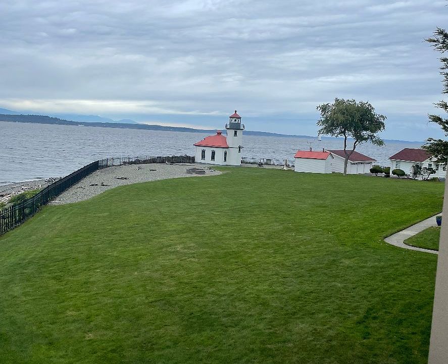 View from your deck of Alki Lighthouse!
