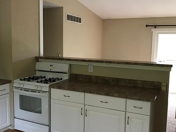 Kitchen view to open living room