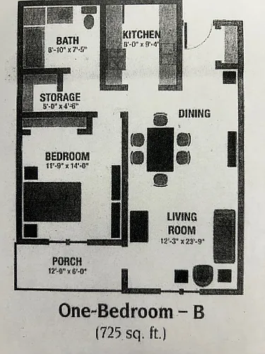 Floor plan One-bedroom