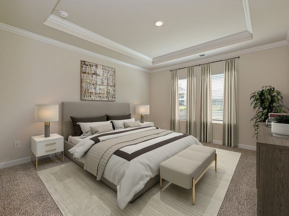 Your primary suite is the best spot to relax and unwind.