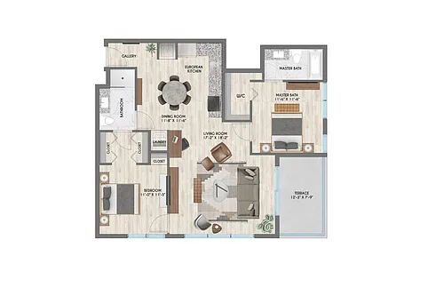 Floor plan 2B2B