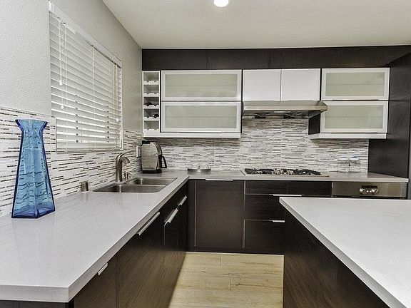 New kitchen appliances with custom modern cabinetry