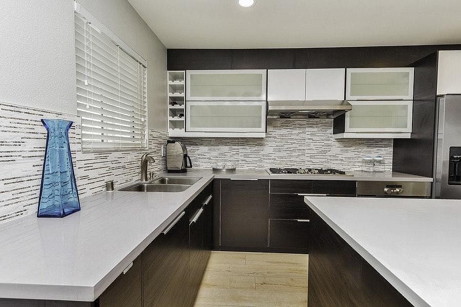 New kitchen appliances with custom modern cabinetry