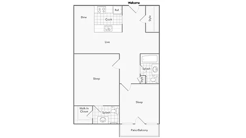 Floor plan Des Plaines North - 2x1.5