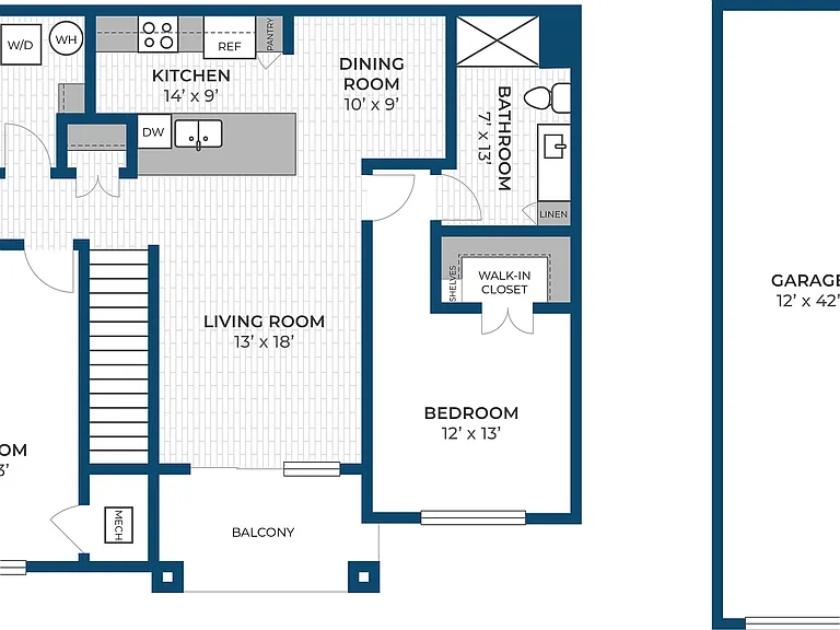 Floor Plan 2F | Seasons at Elgin | Apartments in Elgin, IL Floor Plan 2F | Seasons at Elgin | Apartments in Elgin, IL