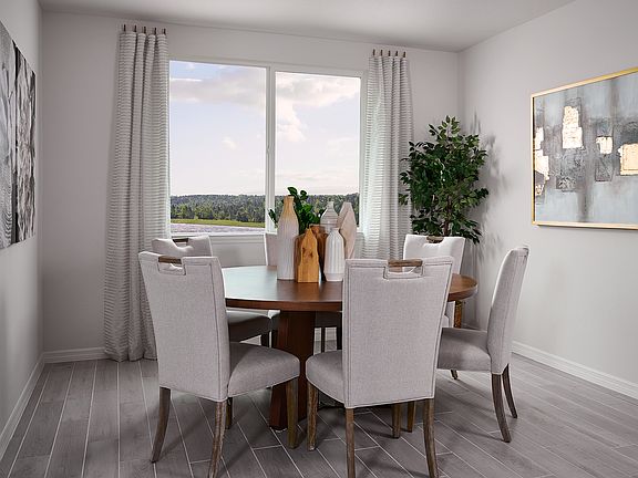 The Dining Room of the Jasmine Model at Salt Meadows.