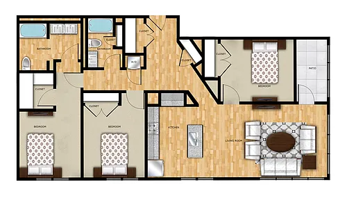 Floor plan 3 Bed