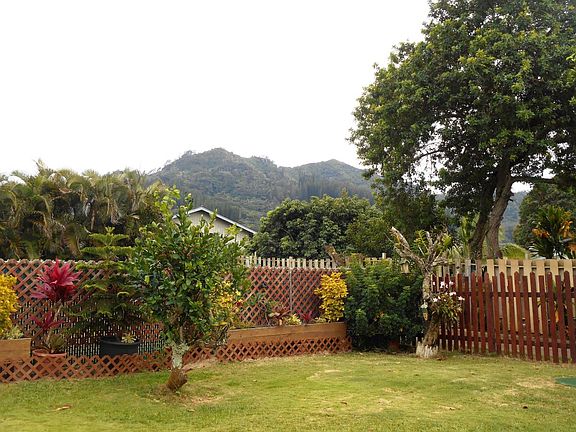 Yard facing Sleeping Giant, Nounou Mountain