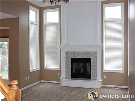 Family room with fireplace