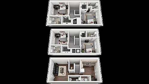 Floor plan 4 Bed 4.5 bath - Price Per Bed