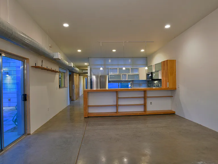 Living room and kitchen
