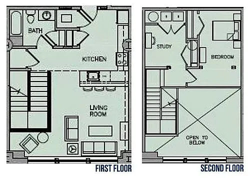 Floor plan 1 Bedroom - Unit 707