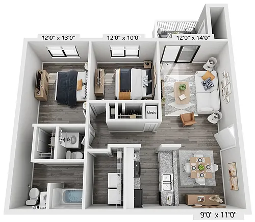 Floor plan B1R