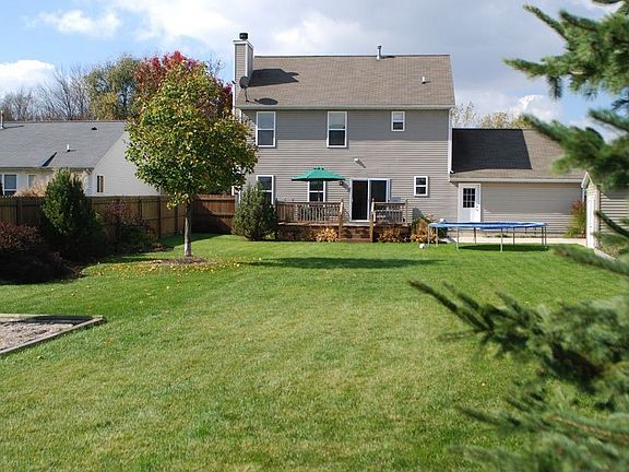 The backyard is very long with lots of room for baseball and soccer.