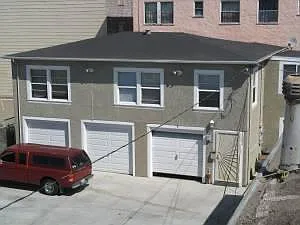 View of the front.
Garages are not included.