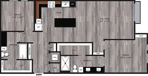 Floor plan B3