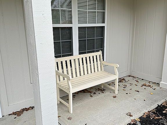 Sitting area on porch